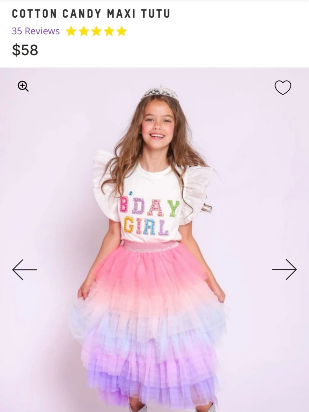Lola + The Boys Cotton Candy Maxi Tutu — Pink, Purple, Blue, White